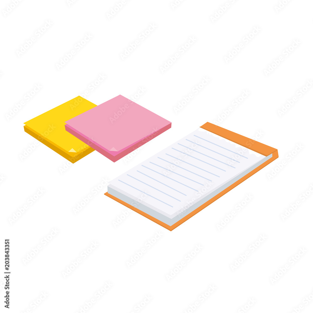 付箋 メモ帳 ビジネスイメージ イラスト Stock Vector Adobe Stock