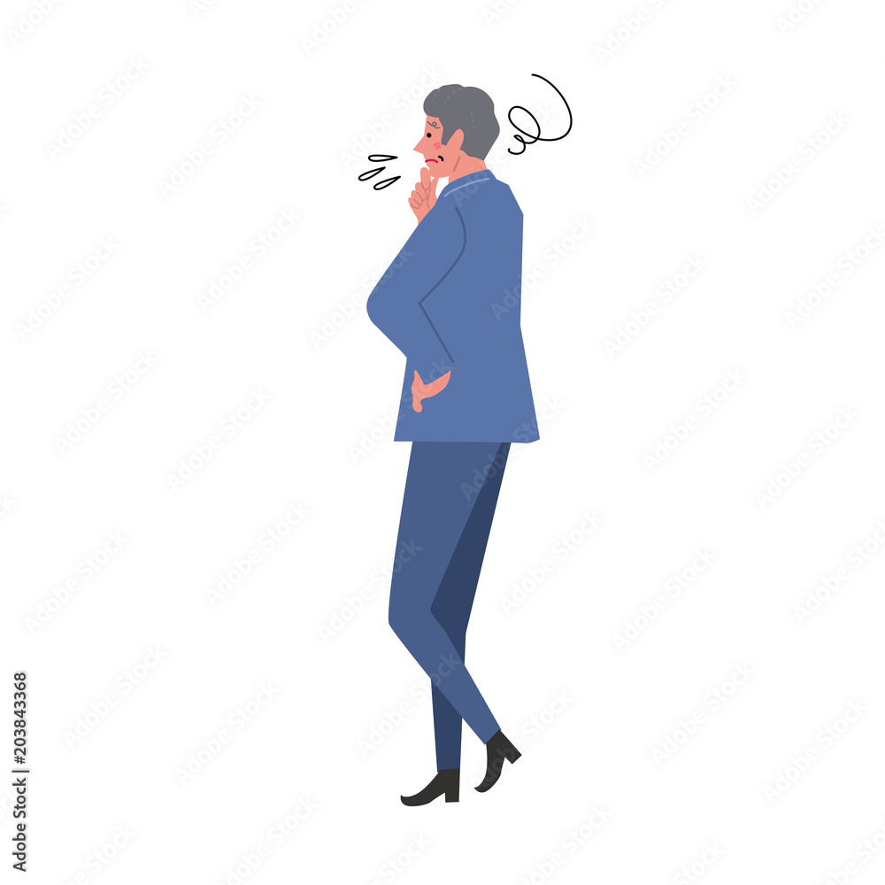 リストラ 悩む ビジネスマン イラスト Stock Vector Adobe Stock