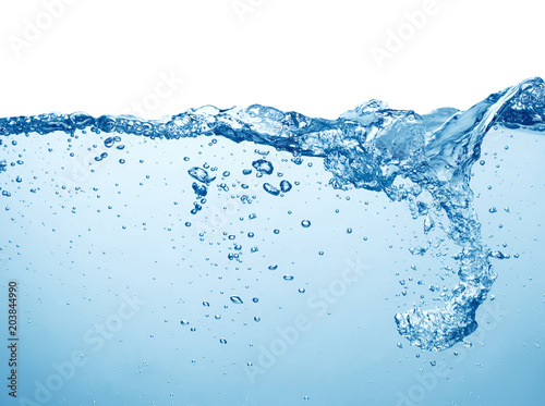 water surface with splash and air bubbles