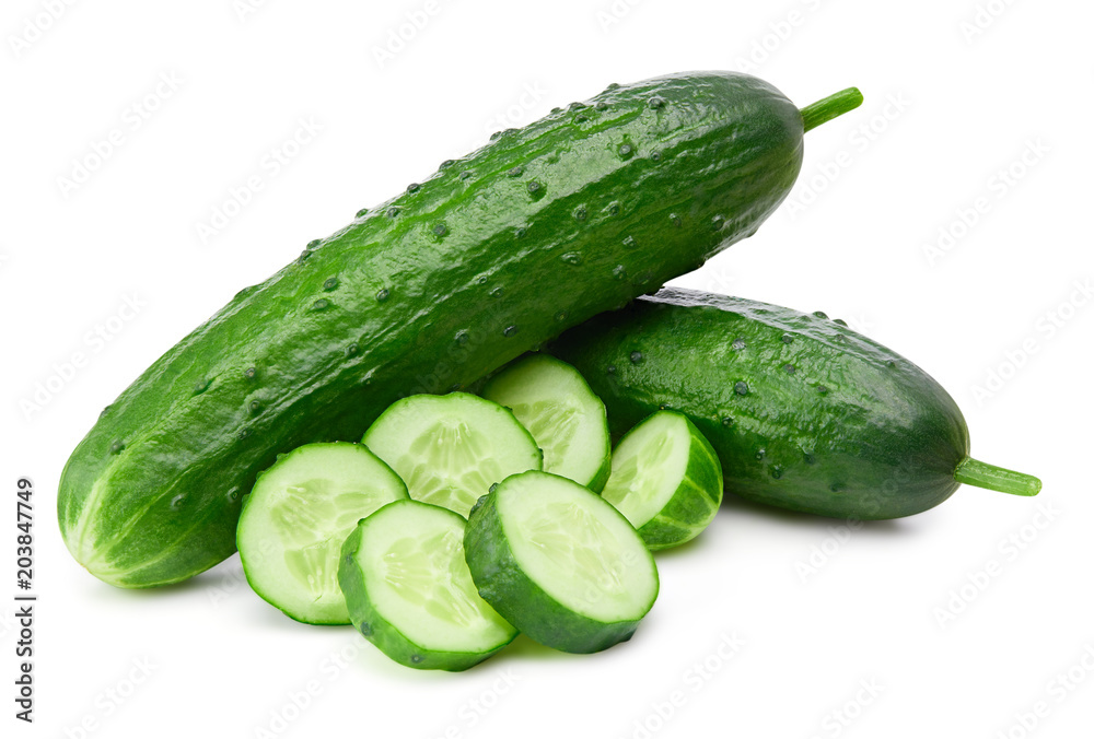 Cucumber isolated on a white Cucumber isolated on a white