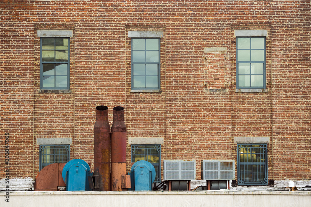 Close-up view of a building in Manhattan, New York city, Usa.
