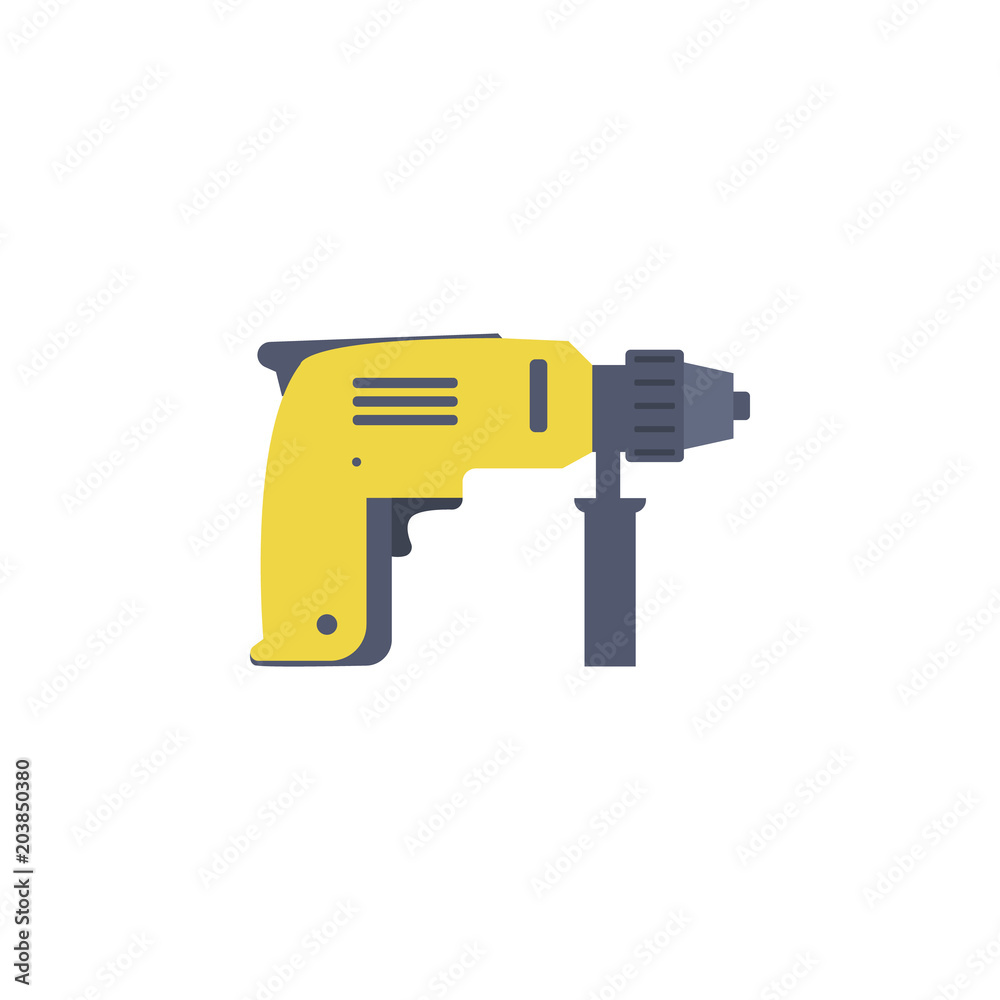 colored hand drill illustration. Element of construction tools for mobile concept and web apps. Detailed hand drill illustration can be used for web and mobile. Premium icon