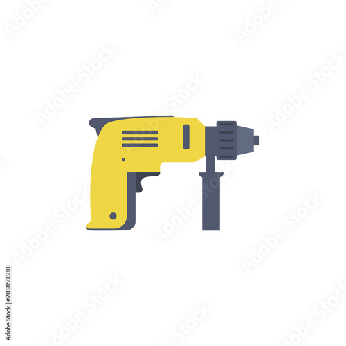 colored hand drill illustration. Element of construction tools for mobile concept and web apps. Detailed hand drill illustration can be used for web and mobile. Premium icon
