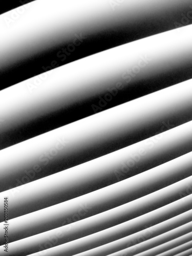 Fotografie A greyscale photo of the blinds shot from the bird perspective