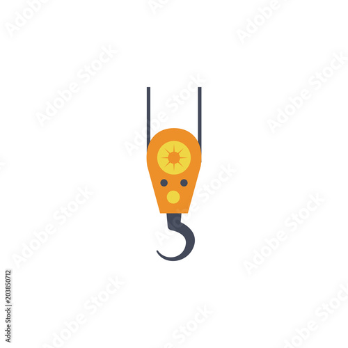 colored crane hook illustration. Element of construction tools for mobile concept and web apps. Detailed crane hook illustration can be used for web and mobile. Premium icon