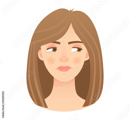 emotions of womans face