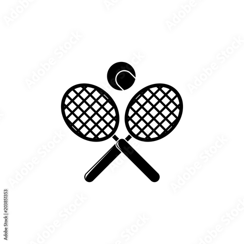 tennis racket and ball illustration. Element of sport for mobile concept and web apps. Detailed tennis racket and ball illustration can be used for web and mobile. Premium icon