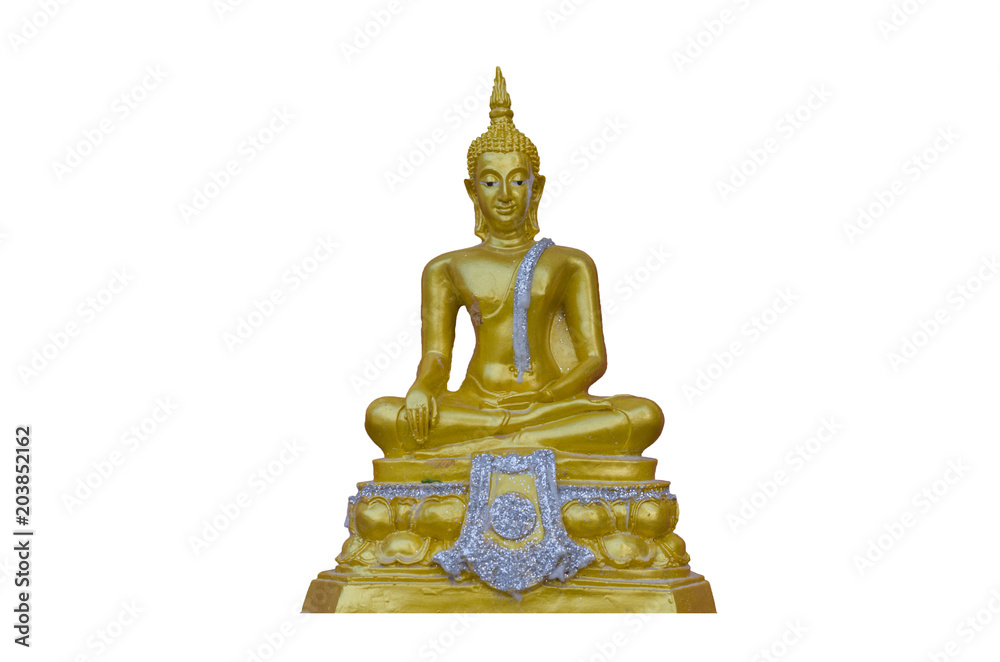 Magha Asanha Visakha Puja Day , Buddha statue , Isolated on white background