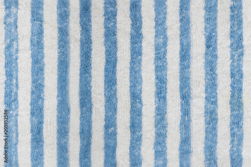 Seamless blue and white striped towel cloth texture