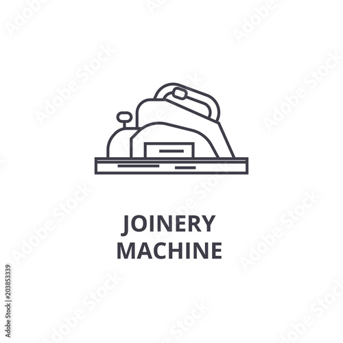 joinery machine vector line icon, sign, illustration on white background, editable strokes