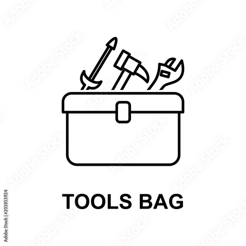 tools bag icon. Element of car repair for mobile concept and web apps. Detailed  icon can be used for web and mobile. Premium icon