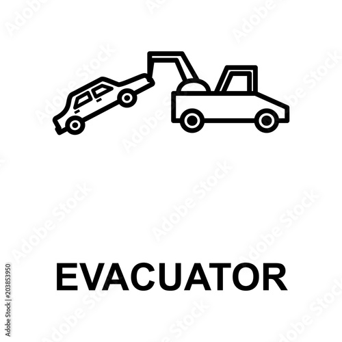 car in evacuator icon. Element of car repair for mobile concept and web apps. Detailed  icon can be used for web and mobile. Premium icon