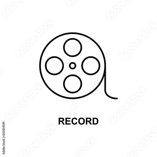 cinematographic tape icon. Element of cinema for mobile concept and web apps. Thin line cinematographic tape icon can be used for web and mobile. Premium icon