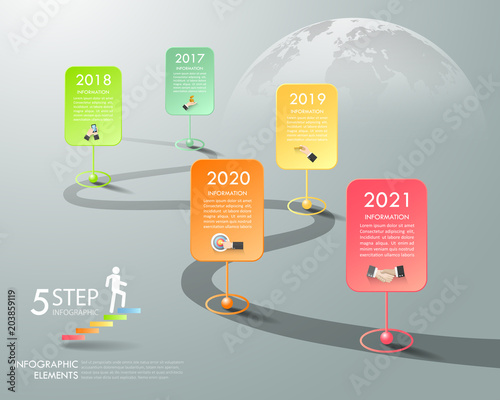 Timeline business concept infographic template, can be used for workflow layout, diagram, number options, timeline or milestones project.