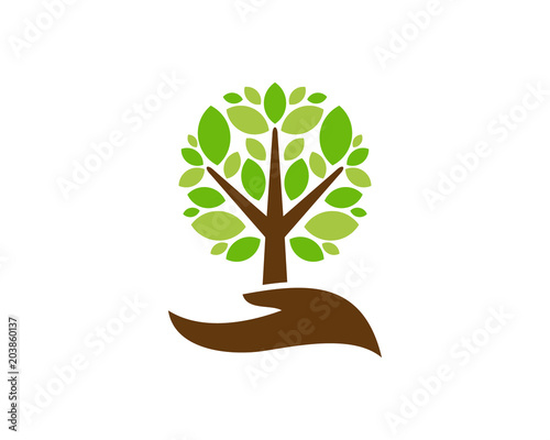 Tree Care Icon Logo Design Element