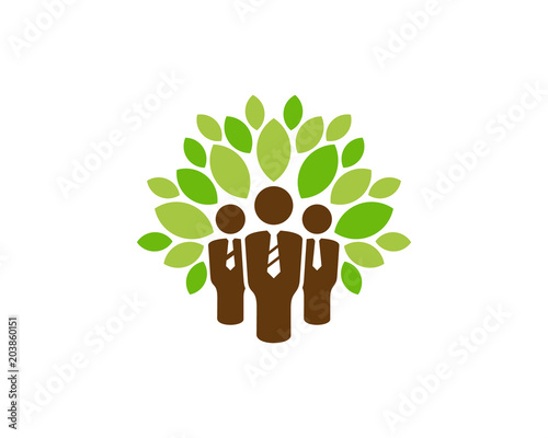 Job Tree Icon Logo Design Element