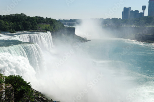 Niagara Falls and city beside