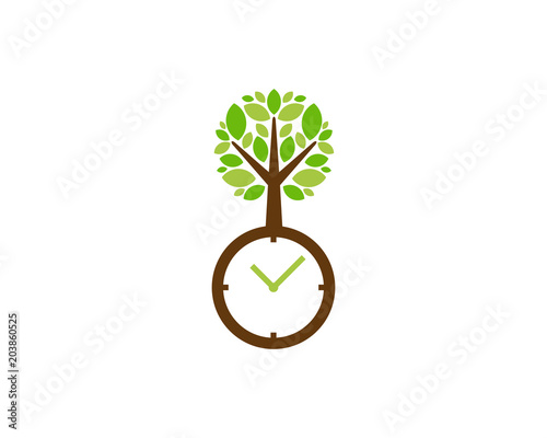 Time Tree Icon Logo Design Element