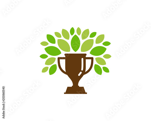 Winner Tree Icon Logo Design Element