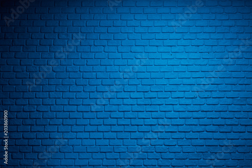 Canvas Print blue bricks wall background