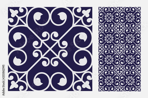 vintage tiles patterns antique seamless design in Vector illustration