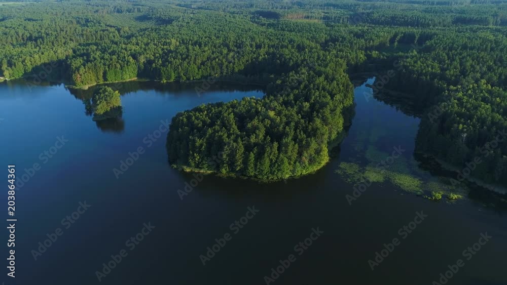 beautiful lake aerial view beautiful lake aerial view