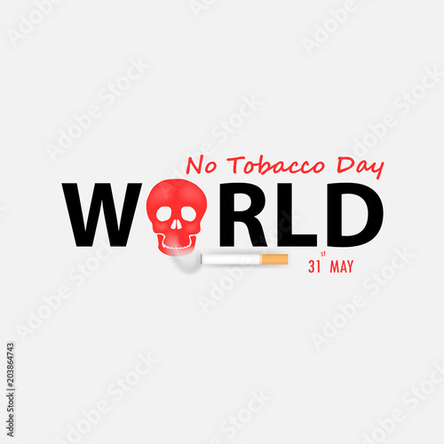 World No Tobacco Day calligraphy background design.World No Smoking Day typographical design elements.May 31st World no tobacco day.No Smoking Day Awareness Idea Campaign