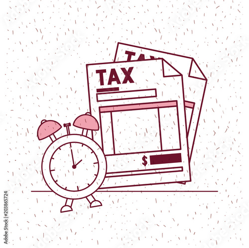 tax day set icons vector illustration design