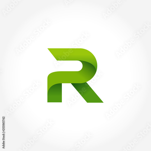 letter R logo template vector in gradients style