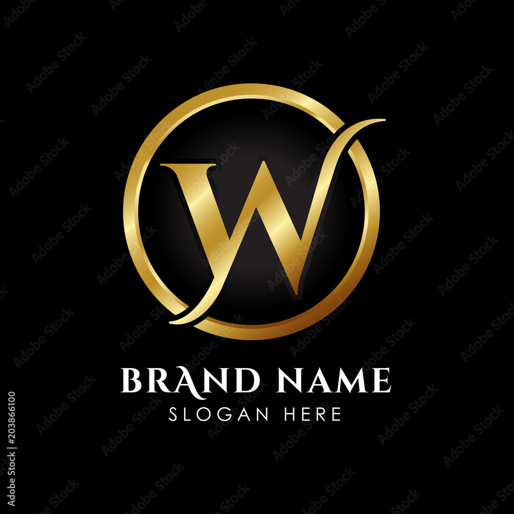 Luxury Letter Logo Template Gold Color Stock Vector (Royalty Free)  1508453810