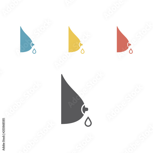 Lactation icon, breast milk, vector graphics