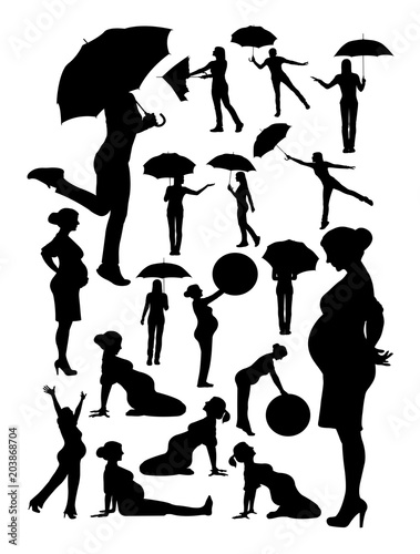 Woman detail silhouette. Vector, illustration. Good use for symbol, logo, web icon, mascot, sign, or any design you want.