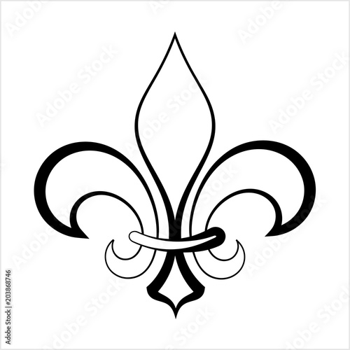 Fleur De Lis, Fleur-De-Lys Or Flower-De-Luce, The Decorative Stylized Lily