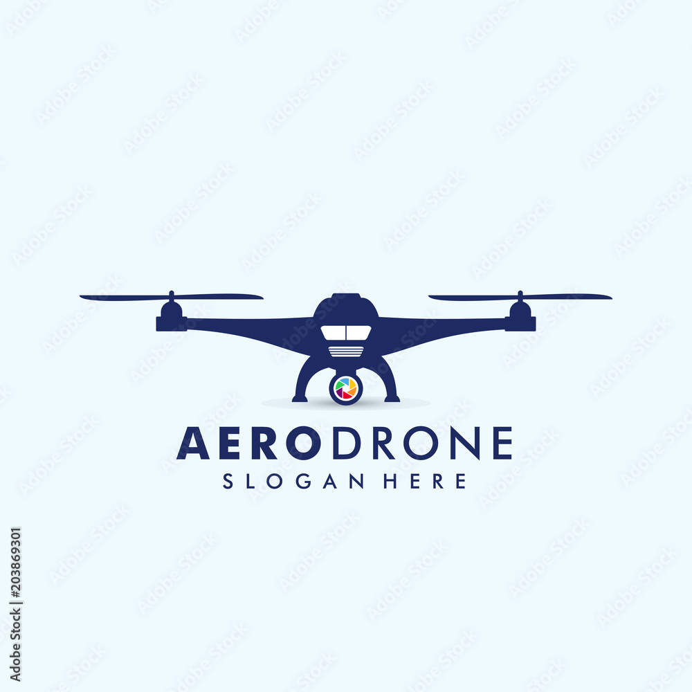 drone logo template vector icon. photography drone vector. quadcopter vector icon