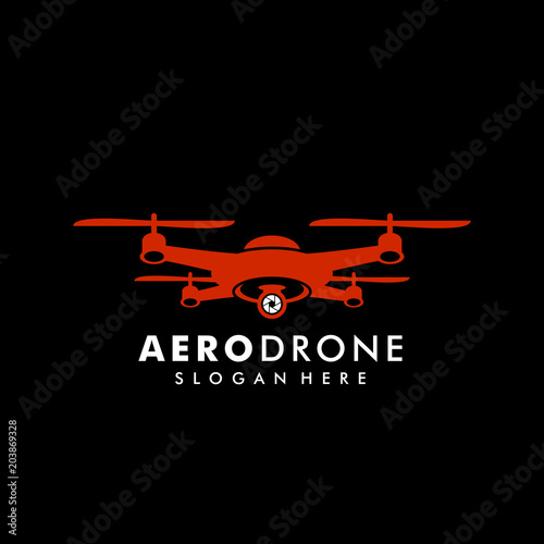 drone logo template vector icon. photography drone vector. quadcopter vector icon