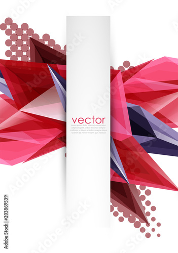 Colorful blooming crystals vector abstract background