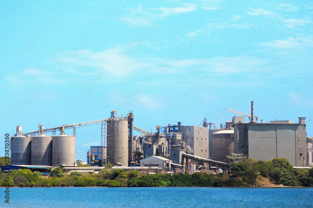 huge grey industrial factory building huge grey industrial factory building
