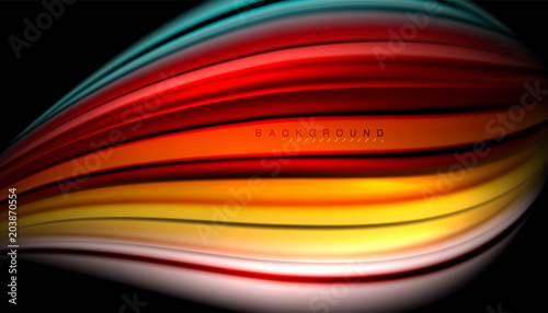 Abstract wave lines fluid color stripes