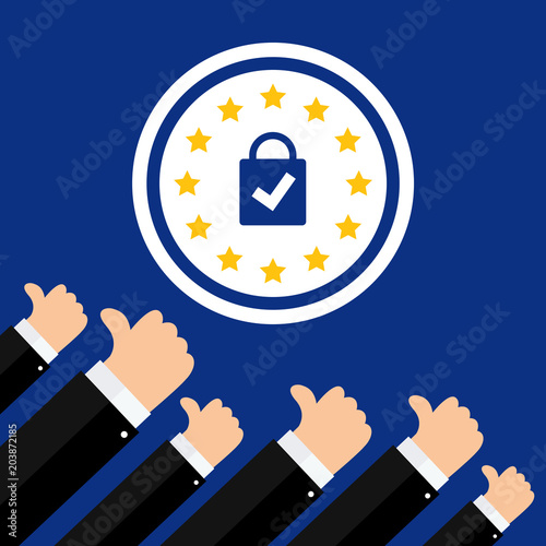 General Data Protection Regulation (GDPR) Concept Illustration - 25 May 2018