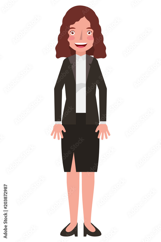 elegant businesswoman avatar character vector illustration design