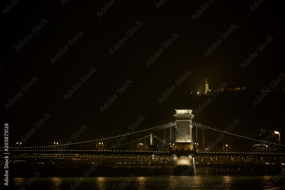 Obraz premium Erzsébet Bridge, Budapest