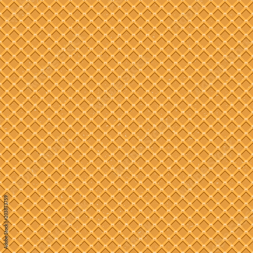 Seamless pattern. The texture of the waffle, an ice cream cone. Cartoon illustration for web, site, advertising, banner, poster, flyer, business card. Vector illustration.