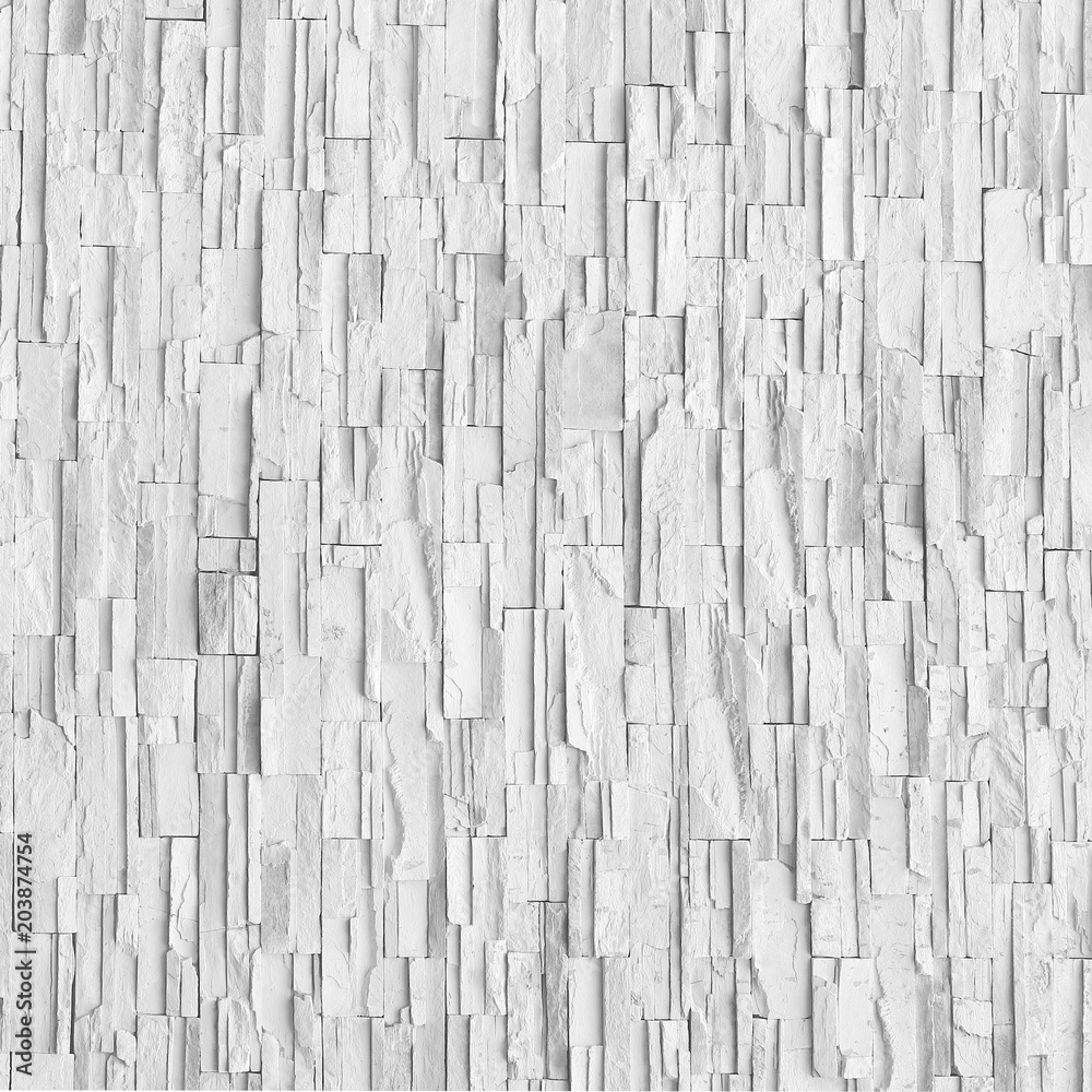 Naklejka premium Surface white wall of stone wall gray tones for use as background.