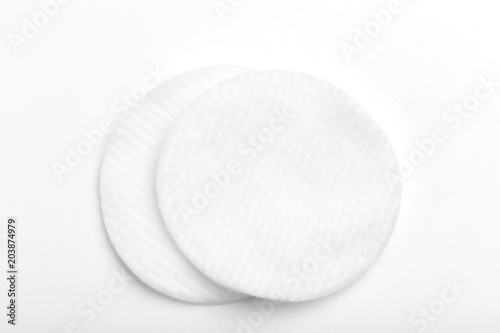 cotton sponges isolated on white background