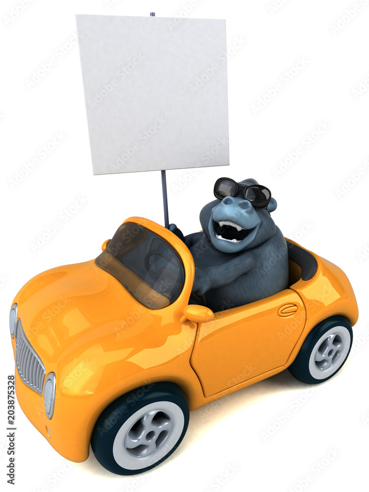 Fun gorilla - 3D Illustration