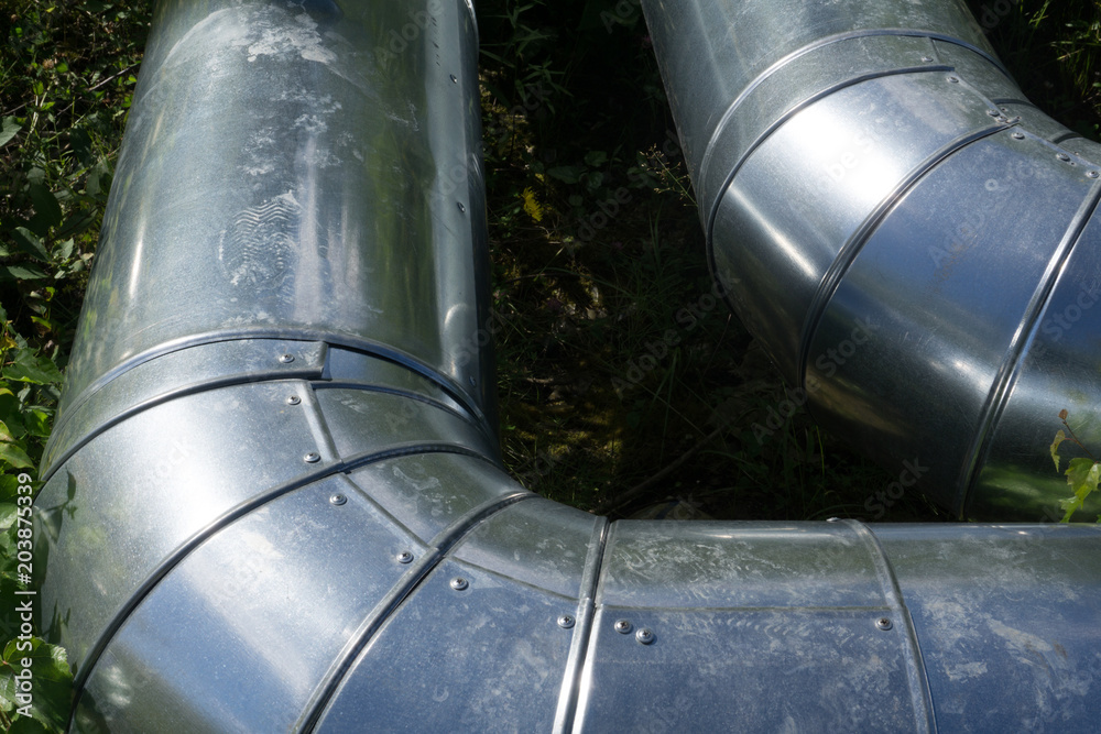 Iron pipes on factory plant weight oil, Iron pipes on factory plant weight oil,