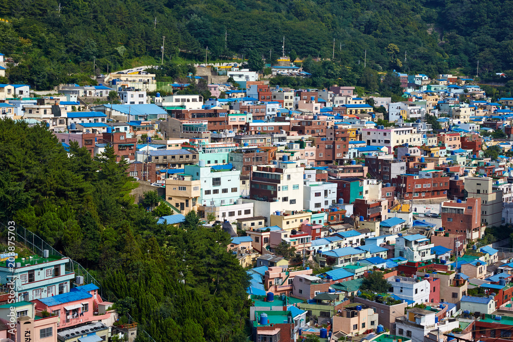 Gamcheon Culture Village is a popular tourist site in Busan, South Korea.