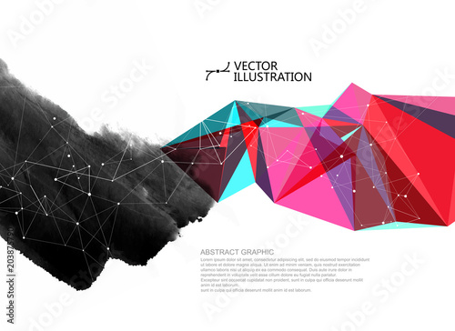 The coexistence of traditional and modern, vector, abstract conceptual background.