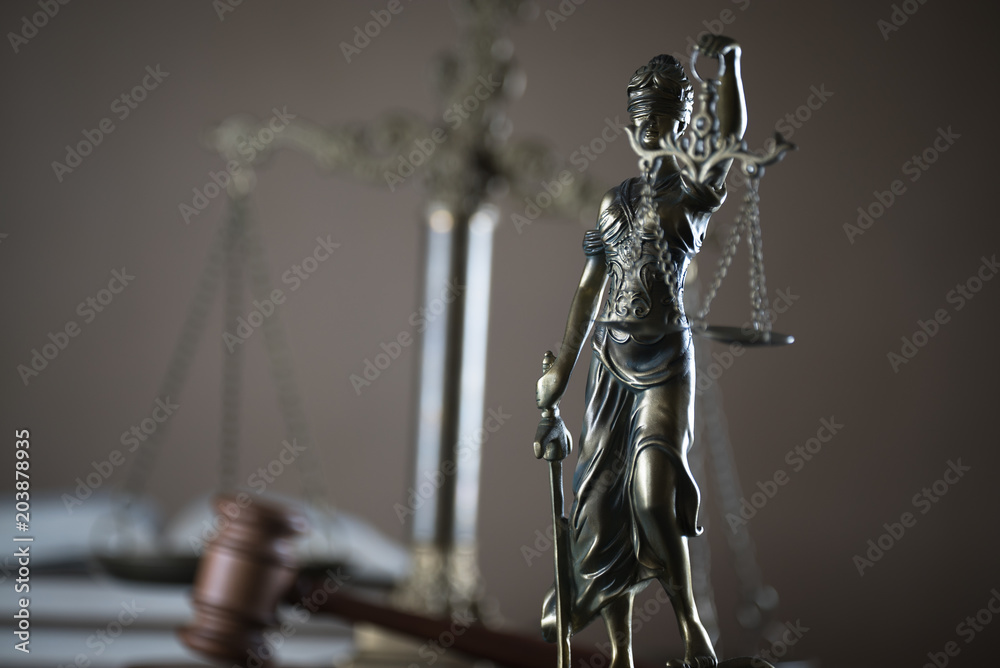 Legal office of lawyer. legal model statue of Themis goddess of justice. Legal office of lawyer. legal model statue of Themis goddess of justice.