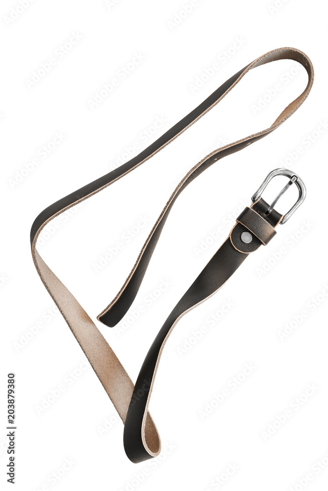 Leather belt isolated Leather belt isolated